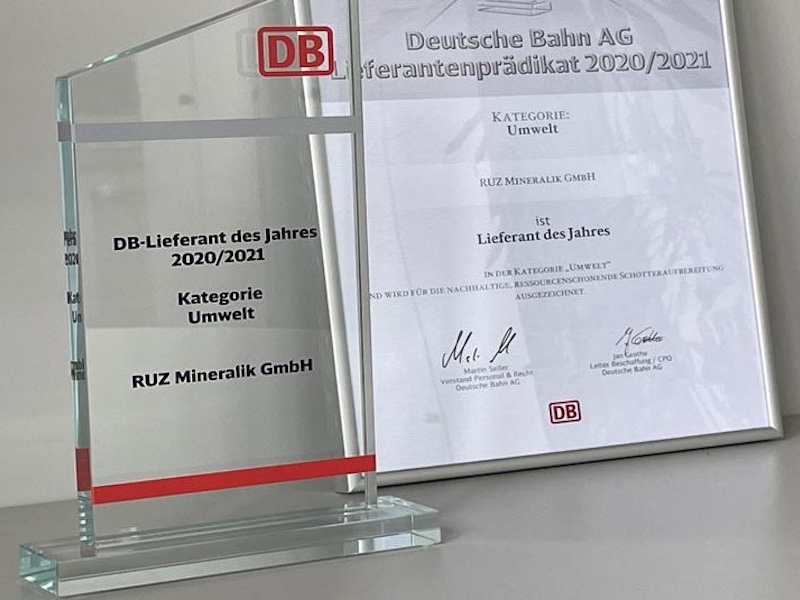 DIE RUZ MINERALIK GMBH IST AUSGEZEICHNETER LIEFERANT!￼